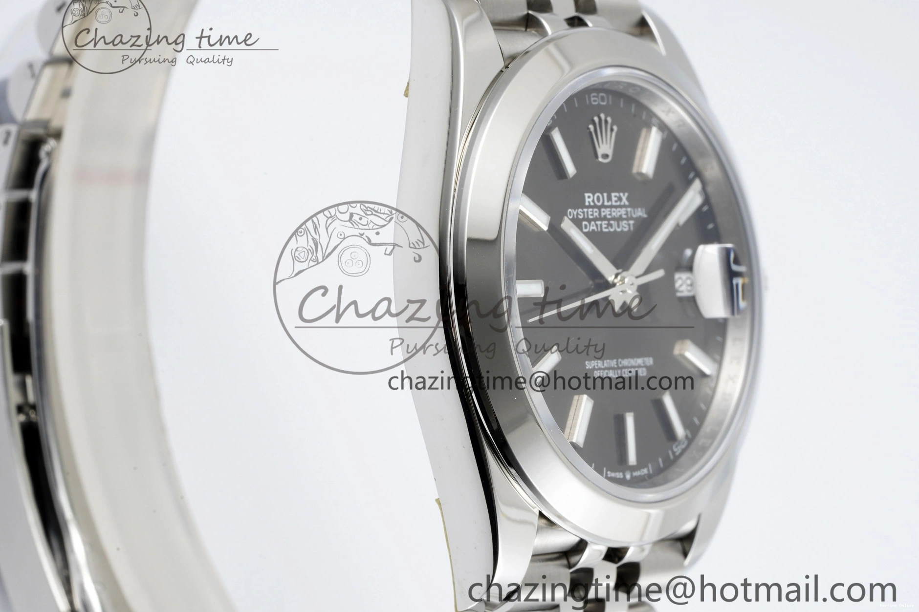 0419 OdorResistant DateJust 41 SS Polished Bezel KING 1:1 Best Edition 904L Steel Gray Stick Dial on Jubilee Bracelet VR 2207